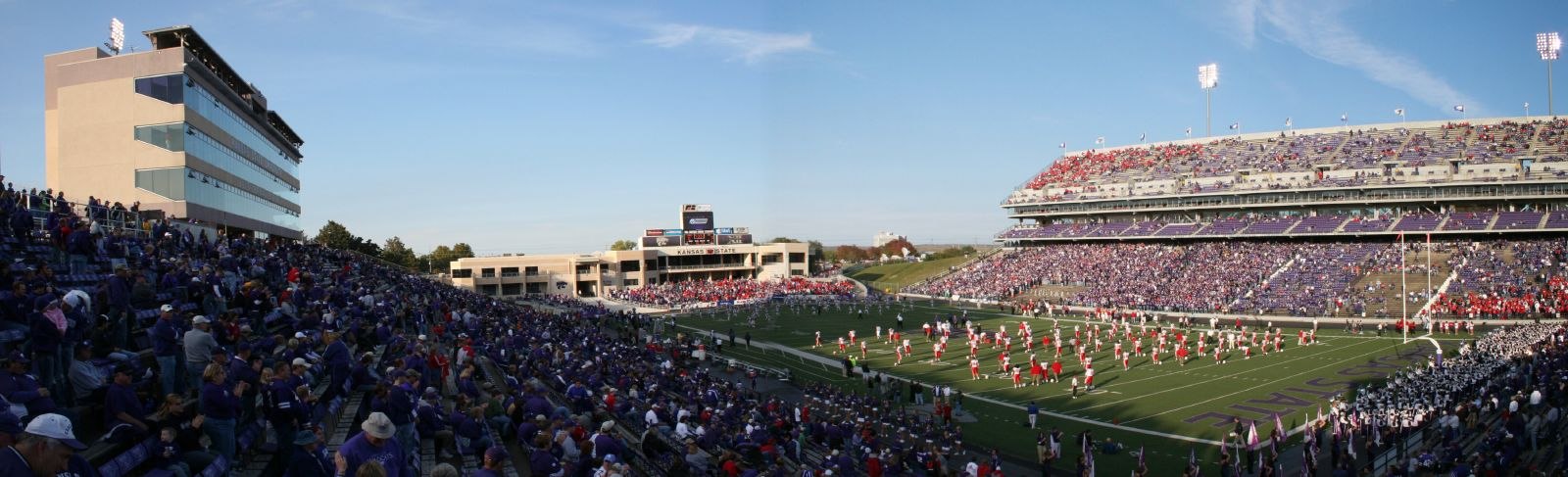 American football stadium during a game